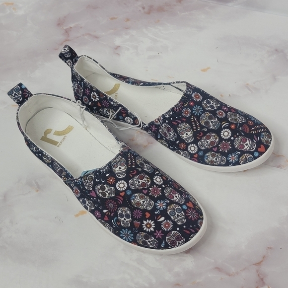REPORT day of the dead (dias de los muertos) slip on casual flat shoes size 6 - Picture 4 of 12